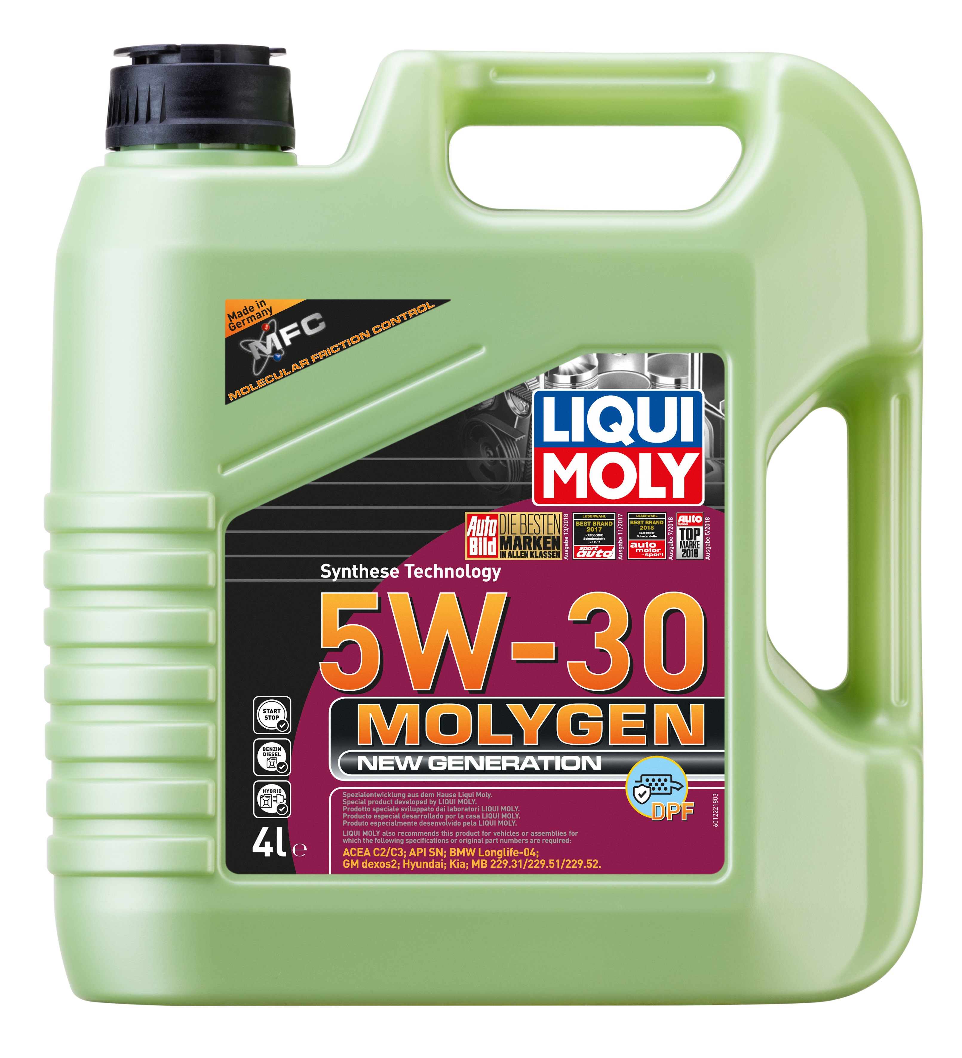 Aceite Molygen 5w30 DPF New Generation