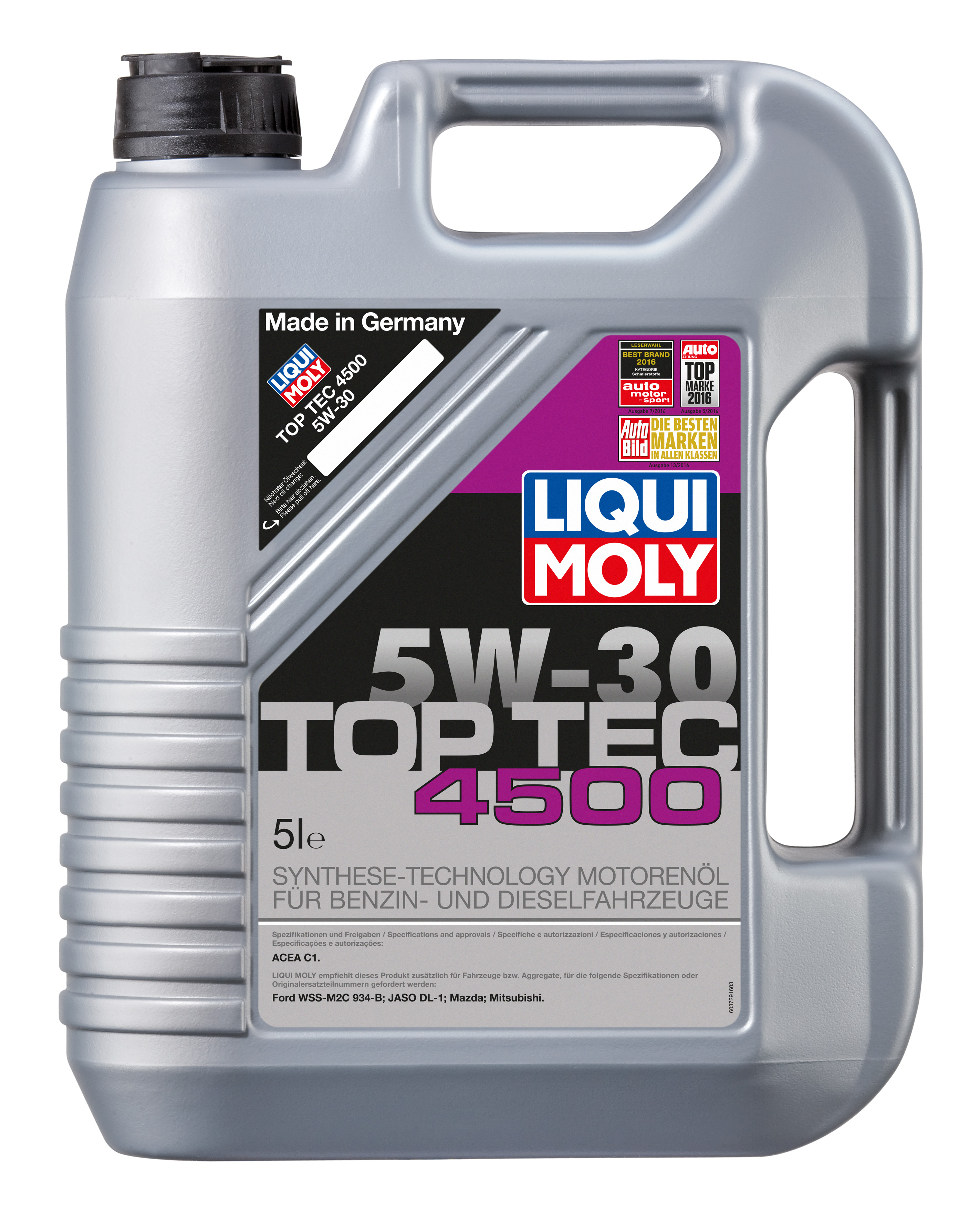 ACEITE SINTETICO 5w30 TOP TEC 4500
