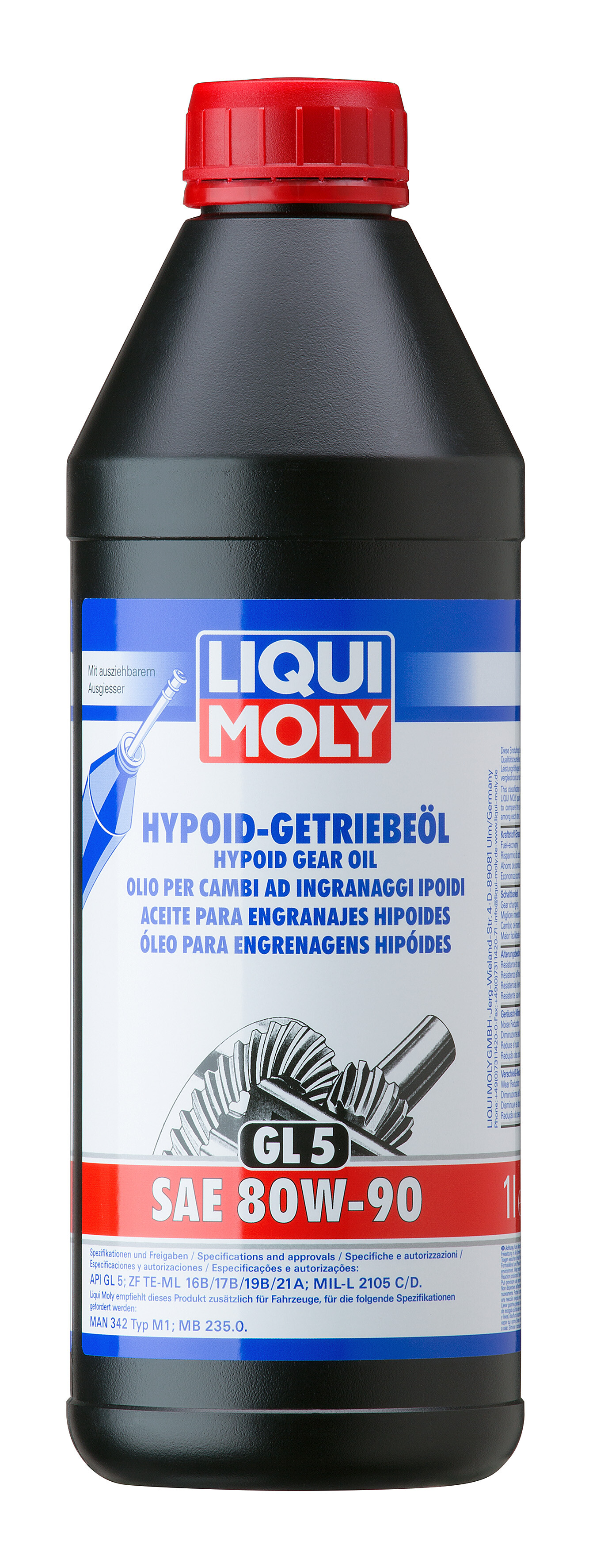 Aceite para engranajes hipoide 80w90 GL5 1L